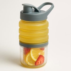 15 Collapsible Juice Bottle with Fruit Infuser for Healthy Hydration