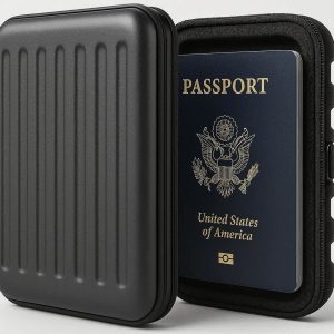 22 Hard Shell Passport Case with Shock Absorbent Lining for Durable Protection